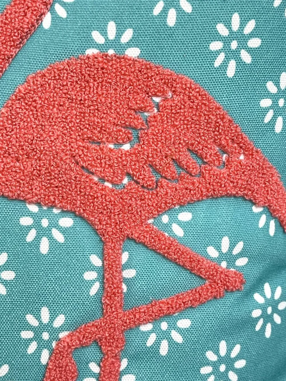 New Pink Flamingo Blue Pillow Square NWT Indoor Outdoor